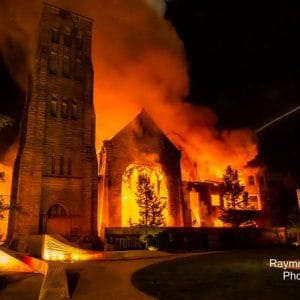 Clayborn Temple church on fire